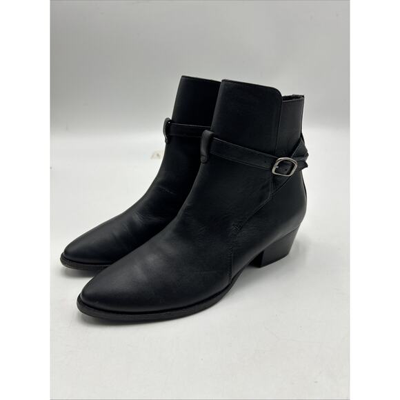 Thursday Boot Black Rogue Bootie Women’s Size 8 Black Side Buckle - Picture 3 of 9
